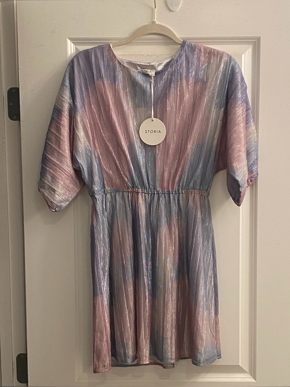 Pastel Pink and Purple Boutique Brand Mini Dress Size Small